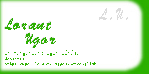 lorant ugor business card